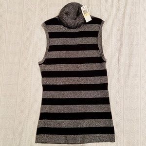Shimmery sleeve less turtleneck from Macy’s